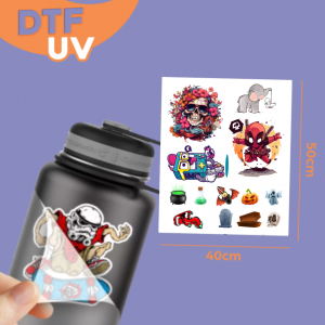 Impressão DTF UV 40CM X 50CM - Pronto para Aplicação DTF UV 40CM X 50CM Colorido   Todos os preços e condições deste produto são válidos apenas para compras no site e não se aplicam a loja física.