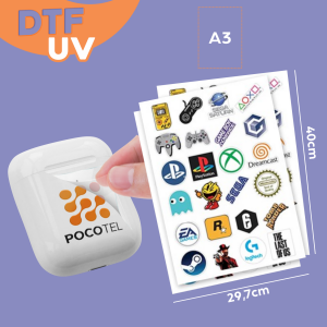 Impressão DTF UV A3 - Pronto para Aplicação DTF UV A3 Colorido   Todos os preços e condições deste produto são válidos apenas para compras no site e não se aplicam a loja física.