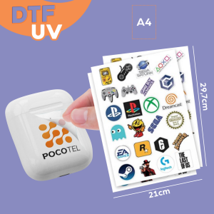 Impressão DTF UV A4 - Pronto para Aplicação DTF UV A4 Colorido   Todos os preços e condições deste produto são válidos apenas para compras no site e não se aplicam a loja física.